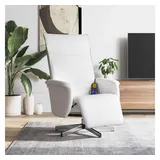 vidaXL Massagesessel mit Fußteil Kunstleder 57,4 x 107,5 x 86,7 cm Weiß drehbar