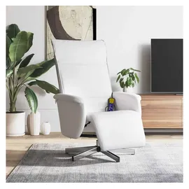 vidaXL Massagesessel mit Fußteil Kunstleder 57,4 x 107,5 x 86,7 cm Weiß drehbar
