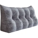 Großes Bettruhe Keilkissen, Lang Lesekissen, Dekoratives Kopfteilkissen, Dreieckiges Rückenkissen, Loungekissen für Tagesbett oder