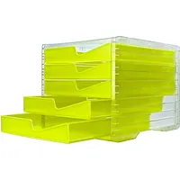 Styro Schubladenbox styroswingbox NEONline neon-gelb 275-8430.2164, DIN C4 mit