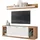 Home Affaire Wohnwand HOME AFFAIRE "Brixen, moderne Anbauwand, Wohnzimmer-Set, Eiche Evoke Dekor mit Weiß", weiß (eiche evoke, weiß), B:198cm H:170cm T:43cm, Holzwerkstoff, Kastenmöbel-Sets, Wohnwand, enthält Lowboard und Wandboard