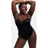 DORINA Stringbody "Sublime Sculpt", Damen, Gr. 85, Cup A, schwarz, Obermaterial: 79% Polyamid, 17% Elasthan, 4% Polyester, unifarben, Bodys Stringbody, Mit abnehmbaren Trägern