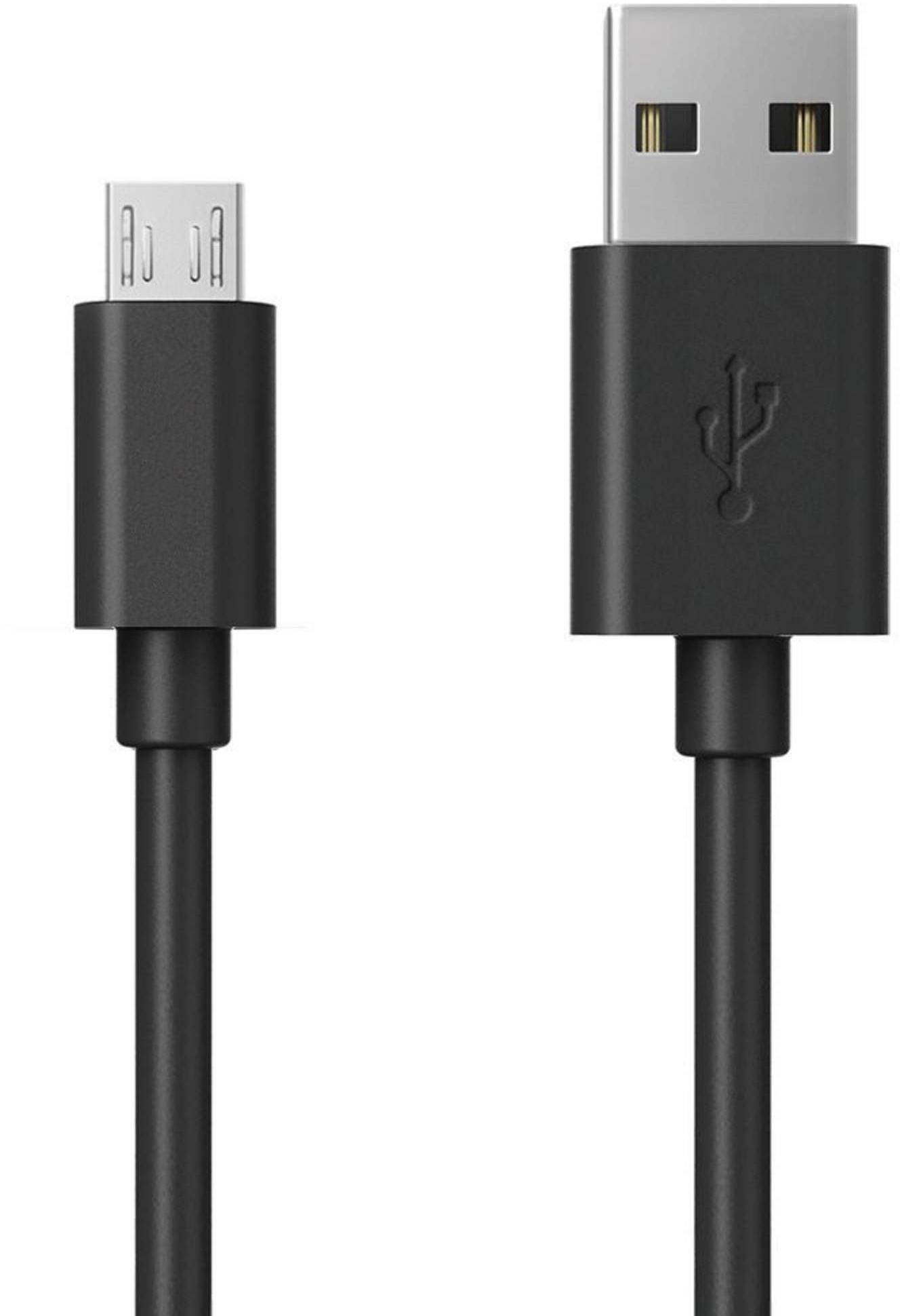 RealPower Micro-USB-Ladekabel, 60 cm, Micro-USB-Lade- und Sync-Kabel, geeignet für Android-Smartphones, Samsung Galaxy, HTC, Huawei, Sony, Nexus, Kindle und mehr, Schwarz, 1 Stück