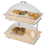 APS 11555 Buffetgestell DOPPELDECKER, passend für GN 1/1, 2-teilig, 50 x 34 cm, Höhe 37,5 cm, Etagenabstand 26 cm, Metall, nur Gestell ohne Zubehör