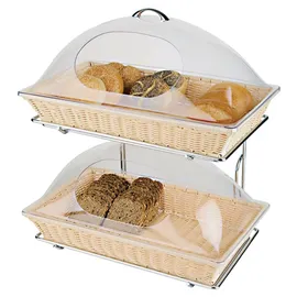 APS 11555 Buffetgestell DOPPELDECKER, passend für GN 1/1, 2-teilig, 50 x 34 cm, Höhe 37,5 cm, Etagenabstand 26 cm, Metall, nur Gestell ohne Zubehör
