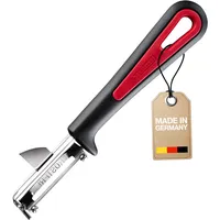 Westmark Gallant Sparschäler Linkshänder, PP/TPE/Edelstahl, schwarz / rot, 16,5
