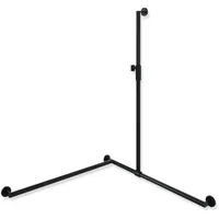 Hewi System 900 Duschhandlauf mit Haltegriff 1250 x 965 x 965 mm schwarz tiefmatt