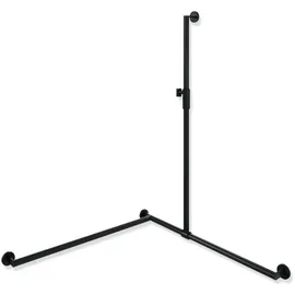 Hewi System 900 Duschhandlauf mit Haltegriff 1250 x 965 x 965 mm schwarz tiefmatt