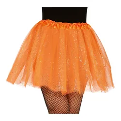 Glitzer Tutu für Damen orange - OS