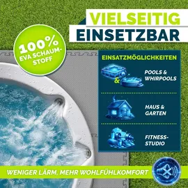 tillvex Pool Bodenschutzmatte grau 62,5x62,5 cm