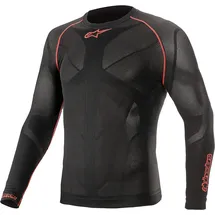 Alpinestars Ride Tech V2 Summer Langarm-baselayer - Black / Red - XS-S
