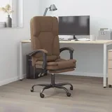 vidaXL Bürostuhl mit Massagefunktion Stoff Braun