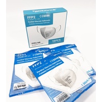 FFP2 Mund-Nasen Maske weiß CE0598 - Mundschutz - Einwegmaske Schutzmaske 1 Stück