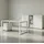 KADIMA DESIGN Büro-Set MUENCHEN 5-teilig weiß Glasfront Abschließbar Schreibtisch, Container, 2 Schränke, Regal
