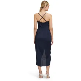 Vera Mont Abendkleid Raffung Blau 38