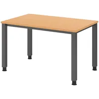 Bümö Schreibtisch Buche, Nachbildung,Buche, Rechteckig, 120x74x80 cm FSC Mix,