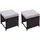 MCW Hocker Poly-Rattan 40 x 35 x 40 cm Schwarz