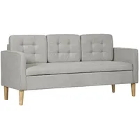 3-Sitzer-Sofa, Dreier Couch mit Stauraum, Armlehne, Polstersofa mit Samtoptik