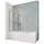 Schulte Badewannenfaltwand Komfort, Glas, (3 tlg), 151x140 cm, mit Handtuchhalter, Klar, Alu-Natur grau 151 cm x 140 cm