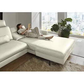 die planbar Ecksofa DIE PLANBAR "PN-EM20028 L-Form mit Kopfstützen", weiß, B:248cm H:114cm T:179cm, Sofas, Ecksofa, wahlweise mit motorischem Canape