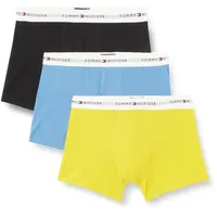 Tommy Hilfiger Herren 3er Pack Boxershorts Trunks Unterwäsche, Blau (Valley Yellow/Blue Spell/Des Sky), M