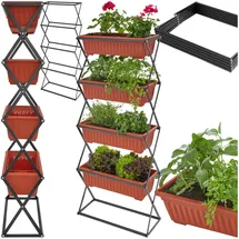 Tectake Vertikalbeet 52 x 21 x 127 cm Braun