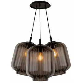 s.luce Velo Cluster 3-flg. 25 cm Rund / Rauch / Schwarz