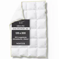 Aura® Luxus Daunendecke 135x200 cm extra warm | Deluxe 100% ungarische Gänsedaunen Klasse I | Oeko-TEX® Standard 100 | Allergikergeeignet Winter Bettdecke