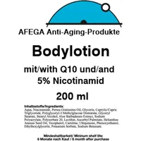 Anti-Aging Bodylotion mit Q 10 und 5 % Nicotinamid (200 ml) - normale Haut