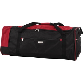 NTK-Collection Reisetasche auf Rollen Rochester Schwarz Rot