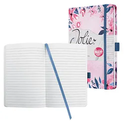 SIGEL Notizbuch Jolie® ca. DIN A5 liniert, blau/rosa Hardcover 174 Seiten