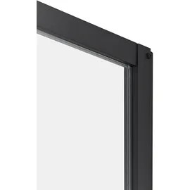 Beliani Tela Duschkabine mit Schiebetür 80 x 185 cm Schwarz/Sicherheitsglas