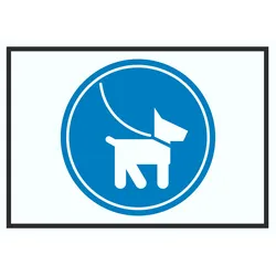 HB-Druck Hunde bitte anleinen Symbol Schild A0 (841x1189mm)