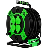 REV Ritter REV Kabeltrommel Kunststoff 40m IP 44 4-fach schwarz grün