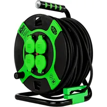 REV Ritter REV Kabeltrommel Kunststoff 40m IP 44 4-fach schwarz grün