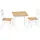 Homcom Esstisch 69 x 69 cm Esszimmerstühle 2er Set Küchentisch für 2-4 Personen Küchenstuhl mit Rückenlehne, aus Holz, für kleine Raum, Küche, Esszimmer Eiche