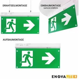enovalite LED Fluchtwegleuchte 200102 grün