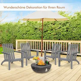 Costway Adirondack Gartenstuhl 73 x 68 x 85 cm grau