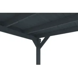SKANHOLZ Flachdach Doppelcarport 5,46 x 5,55 m anthrazit inkl. Pfostenanker