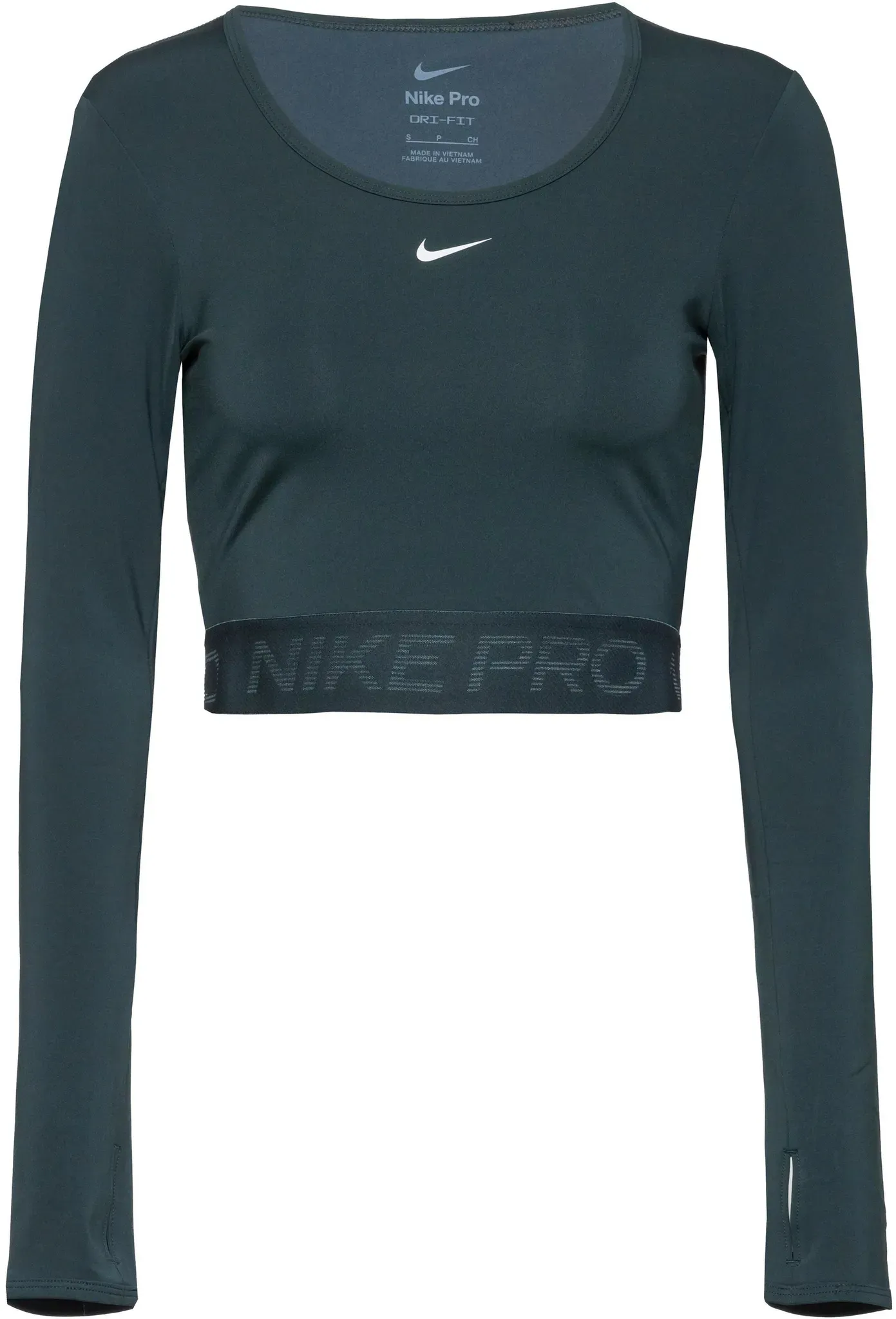 Nike NP DF Funktionsshirt Damen in seaweed-vintage green-white, Größe S - grün