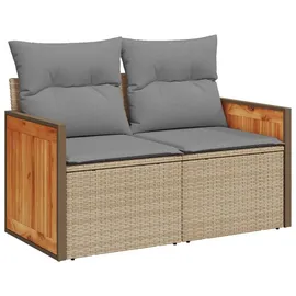 vidaXL Sofa Set 7-tlg. Beige/Grau Loungesofa