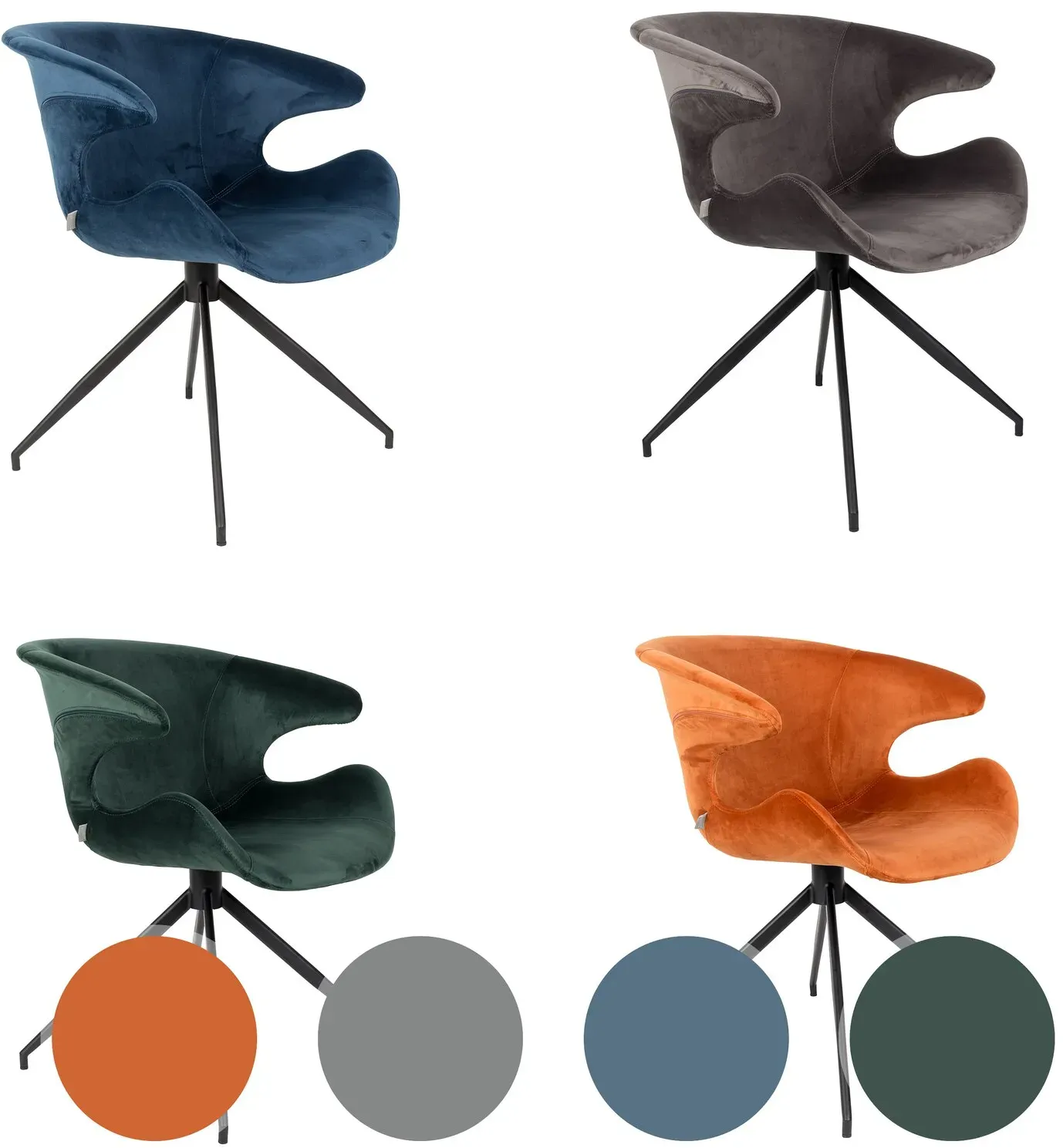 Zuiver Designer-Stuhl Mia  – erhältlich in 4 Farben