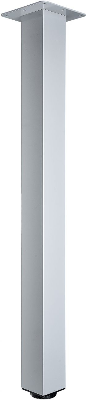 Hettich Design-Tischbein Mella Aluminium-Optik, eckig, glänzend, 1 Stück