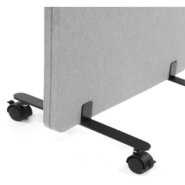 HJH Office Mobiles Akustik-Trennwand-System FLEXMIUT 2er Set hellgrau