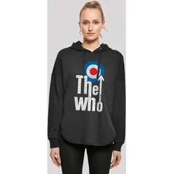 Kapuzenpullover F4NT4STIC "The Who Rock Band", Damen, Gr. L, schwarz, Obermaterial: 100% Baumwolle, casual, oversize, Langarm, Pullover, Premium Qualität