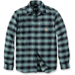 Carhartt Rugged Flex Flannel, Hemd - Schwarz/Hellpetrol - M
