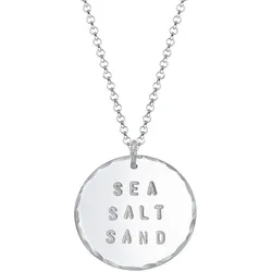 Elli Sommer Sea Salt Sand Wording Plättchen 925 Silber 60 Damen 