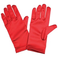 Metamorph Kostüm Superhelden Handschuhe für Kinder rot, Einfarbige Stoffhandschuhe für zahlreiche Charaktere rot