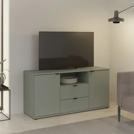 Forte Lowboard Ganymede - grün ¦ Maße (cm): B: 129,8 H: 63,1 T: 41.3