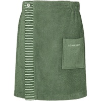 Schiesser Saunakilt Rom für Herren aus saugstarkem Baumwoll-Frottier, Made in Green Zertifiziert, Farbe:Dunkelgrün, Größe:46-54